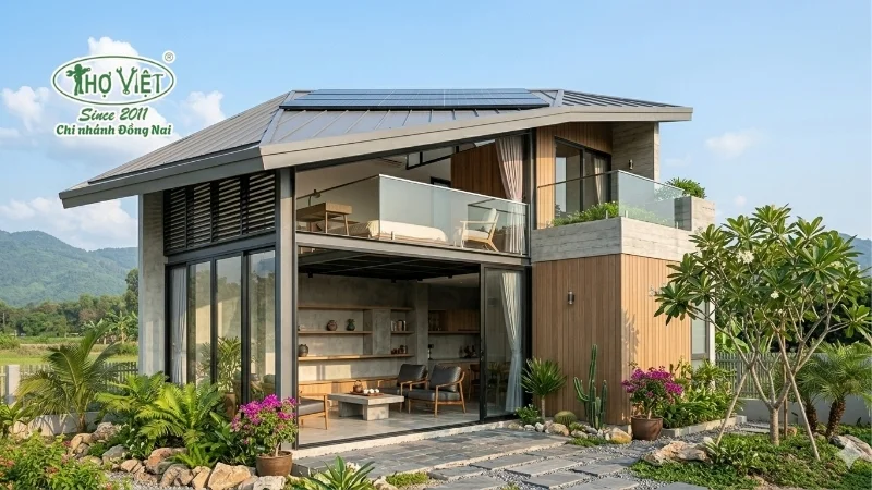 mẫu nhà 1 trệt 1 lửng đẹp cập nhật mới