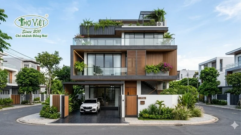 Nhà 1 trệt 2 lầu hiện đại là gì?