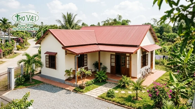Nhà cấp 4 mái tôn đơn giản