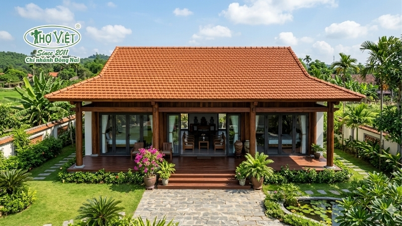 mẫu nhà 3 gian mái ngói thịnh hành