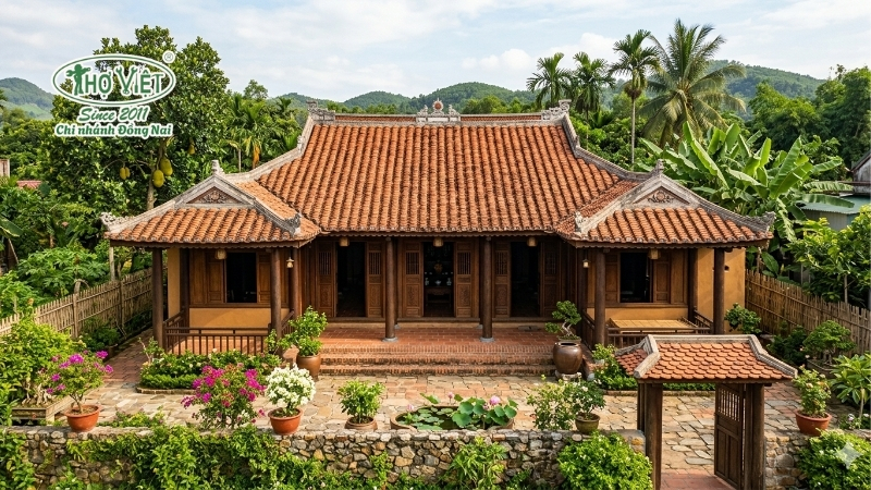 mẫu nhà 3 gian mái ngói thịnh hành