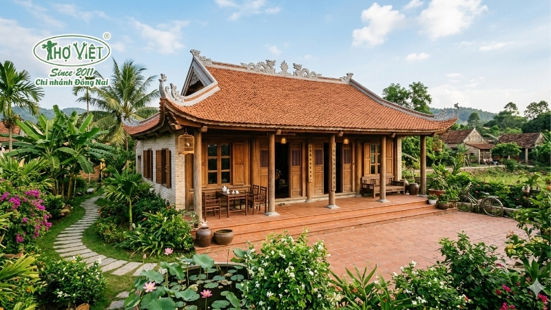 mẫu nhà 3 gian mái ngói thịnh hành