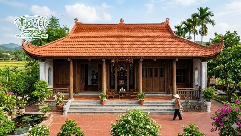 Nhà 3 gian mái ngói truyền thống