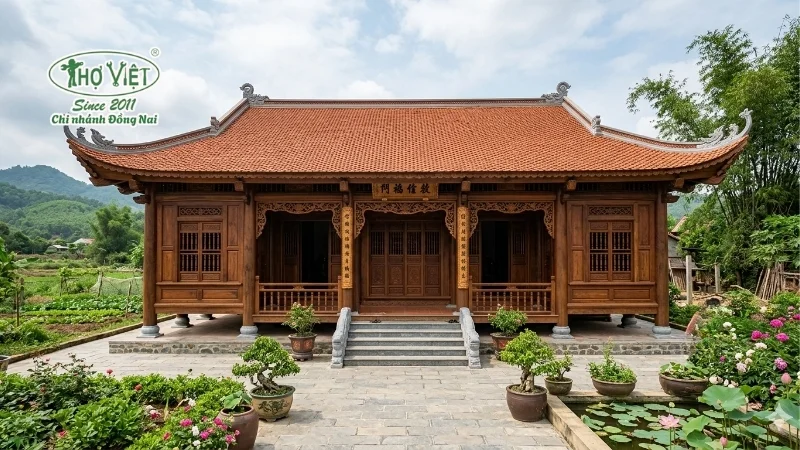 Nhà gỗ 3 gian truyền thống Bắc Bộ