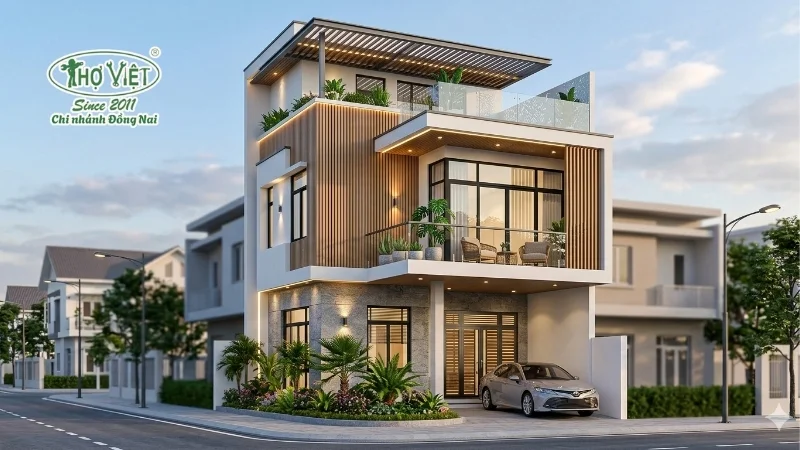 50+ mẫu nhà phố đẹp 3 tầng đẹp mê ly 6 Nhà phố 3 tầng tối giản