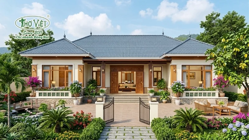 mẫu nhà 5 gian 4 phòng ngủ đẹp ấn tượng