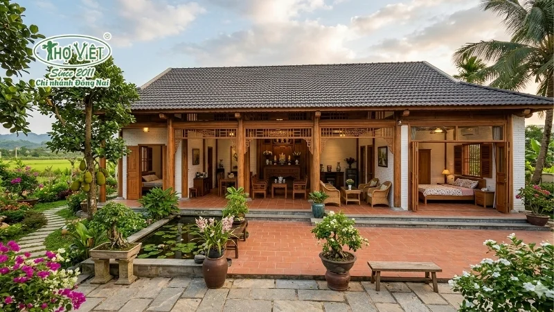 mẫu nhà 5 gian 4 phòng ngủ đẹp ấn tượng