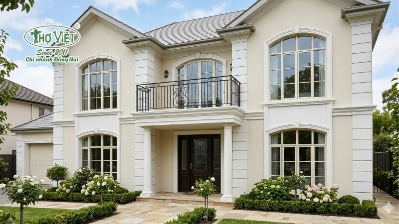 Nhà 80m2 phong cách tân cổ điển