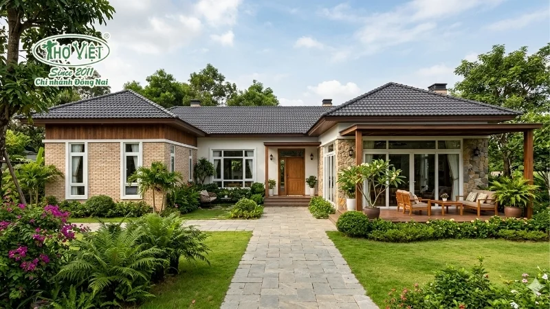 mẫu nhà 8x12 1 tầng không gian thoáng đãng