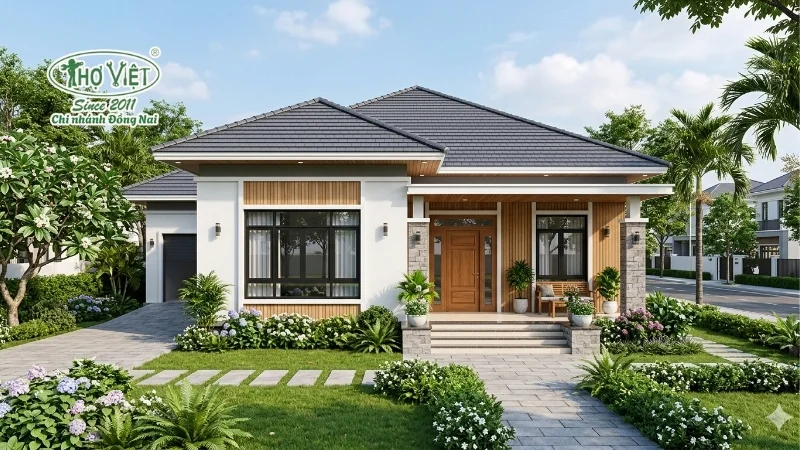 mẫu nhà 8x12 1 tầng không gian thoáng đãng