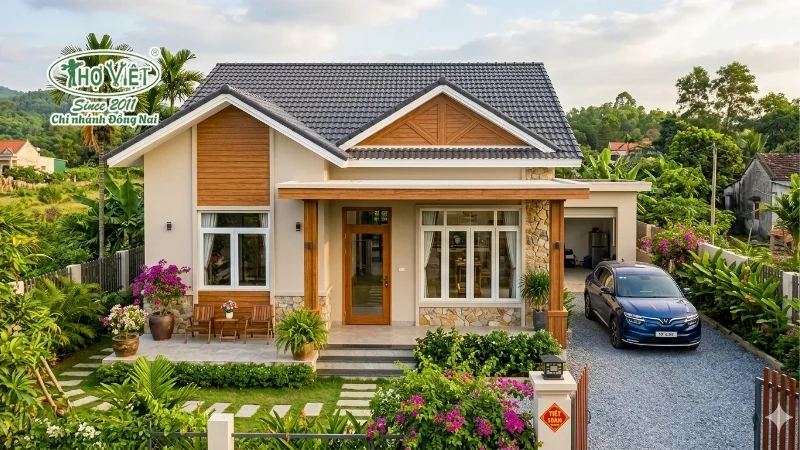 mẫu nhà cấp 4 ngang 10m đẹp hiện đại và tiện nghi
