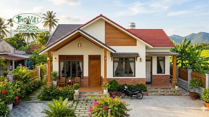 mẫu nhà cấp 4 2 phòng ngủ xu hướng mới