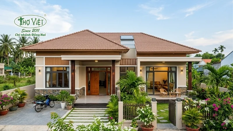 mẫu nhà cấp 4 ngang 10m đẹp hiện đại và tiện nghi