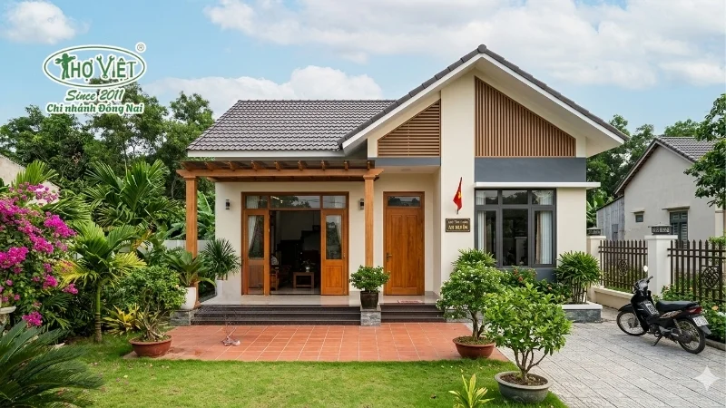 mẫu nhà cấp 4 ngang 10m đẹp hiện đại và tiện nghi
