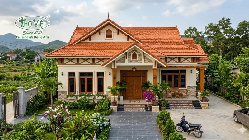 mẫu nhà cấp 4 ngang 10m đẹp hiện đại và tiện nghi