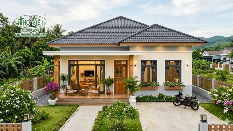 mẫu nhà cấp 4 2 phòng ngủ xu hướng mới