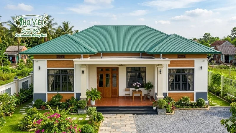 mẫu nhà cấp 4 ngang 10m đẹp hiện đại và tiện nghi