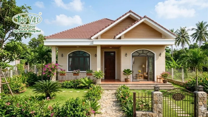 mẫu nhà cấp 4 2 phòng ngủ xu hướng mới