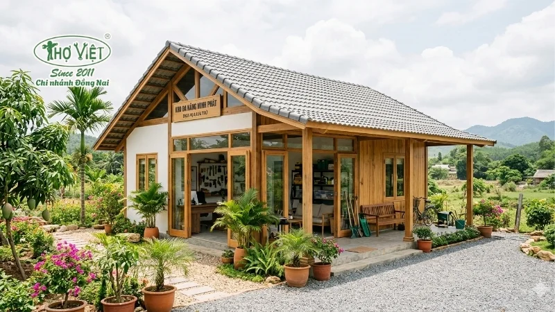 Nhà kho cấp 4 sân vườn thông thoáng