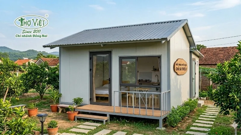 Nhà cấp 4 mái tôn đơn giản