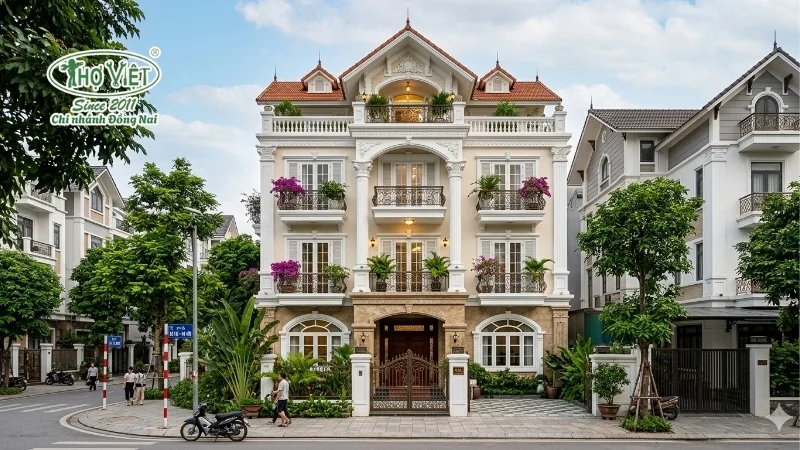 50+ mẫu nhà phố tân cổ điển 3 tầng thịnh hành hiện nay 2 Nhà phố tân cổ điển 3 tầng là gì?