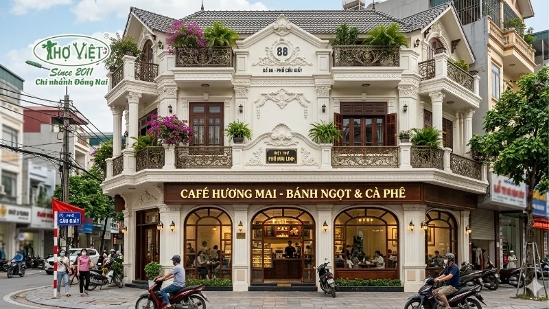 50+ mẫu nhà phố tân cổ điển 3 tầng thịnh hành hiện nay 5 Nhà phố tân cổ điển 3 tầng kết hợp kinh doanh