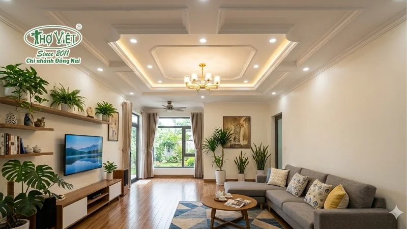 50+ mẫu trần thạch cao phòng khách nhà cấp 4 2 Tại sao nên làm trần thạch cao cho phòng khách nhà cấp 4?