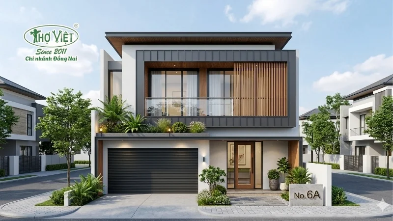 Tại sao nhà 2 tầng mặt tiền 6m hiện đại được ưa chuộng?