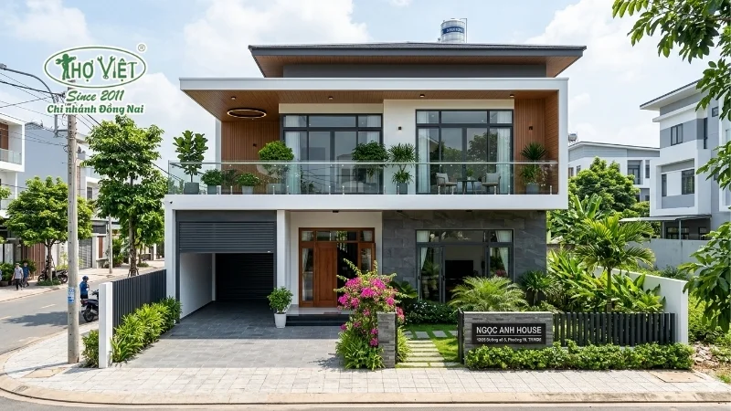 Ý tưởng cho mẫu nhà 2 tầng mặt tiền 8m hiện đại