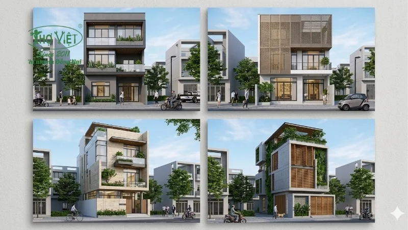 Ý tưởng thiết kế nhà ống 3 tầng 5m