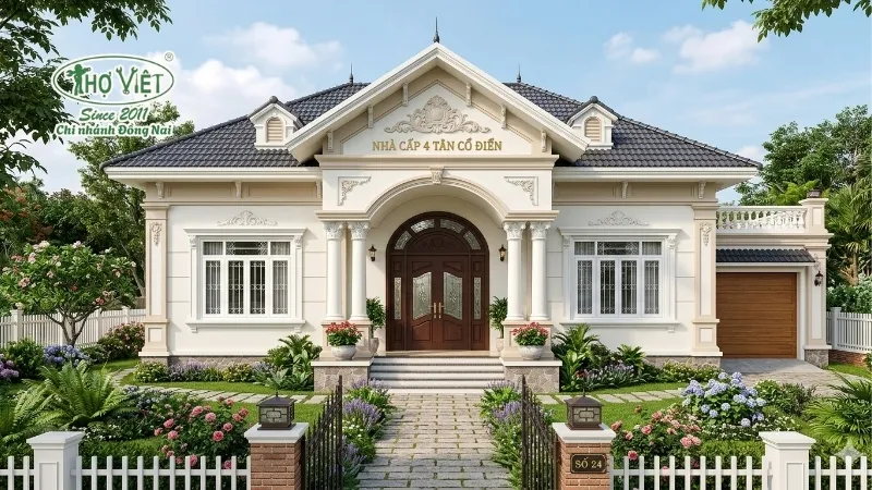 55+ mẫu nhà cấp 4 tân cổ điển ai cũng mê mẩn 3 Đặc trưng kiến trúc của nhà cấp 4 tân cổ điển