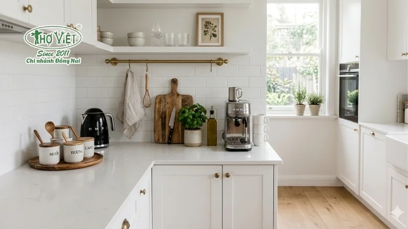 Góc bếp trong nhà nhỏ (dưới 50m²)