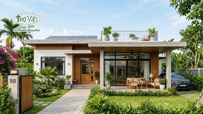 Lưu ý phong thủy nhà mái bằng 1 tầng