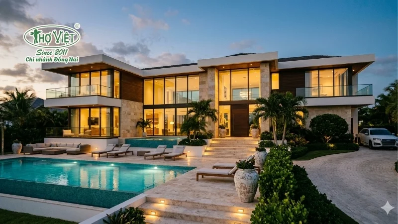 mẫu biệt thự luxury xa hoa và tinh tế