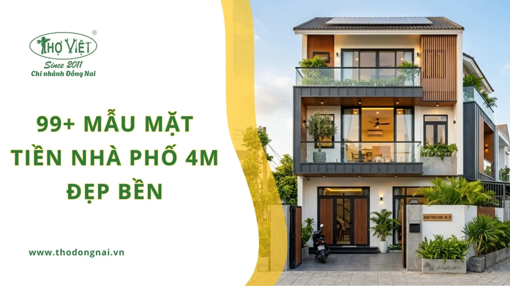 99+ mẫu mặt tiền nhà phố 4m đẹp bền