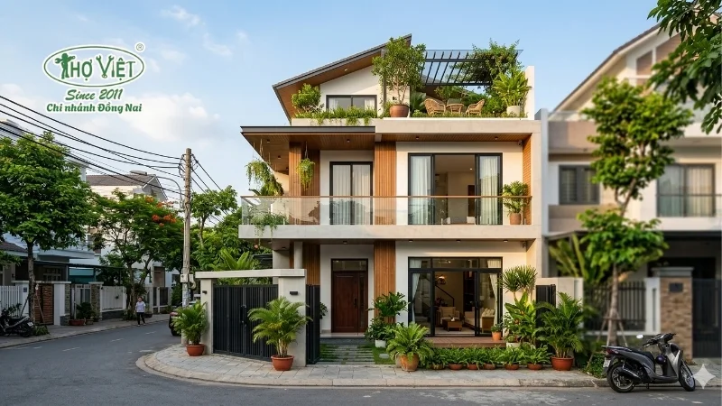 mẫu mặt tiền nhà phố 4m sang xịn