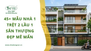 45+ mẫu nhà 1 trệt 2 lầu 1 sân thượng đẹp mê mẩn