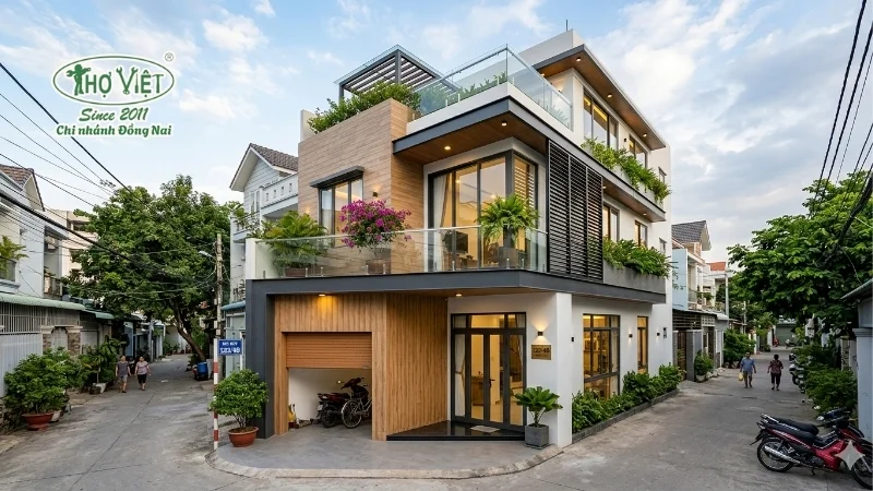 mẫu nhà 1 trệt 2 lầu 4x15 đáng xây