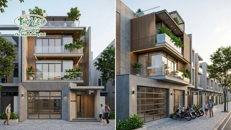 mẫu nhà 1 trệt 2 lầu 4x15 đáng xây