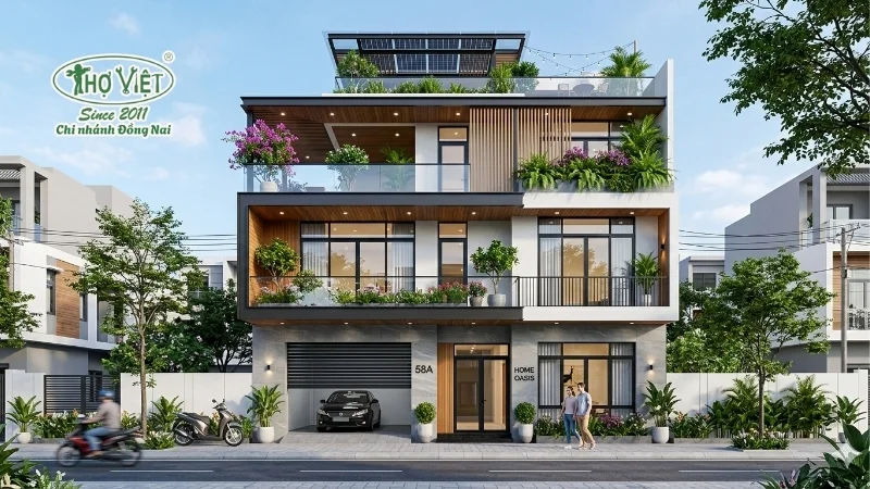mẫu nhà 1 trệt 2 lầu 4x15 đáng xây