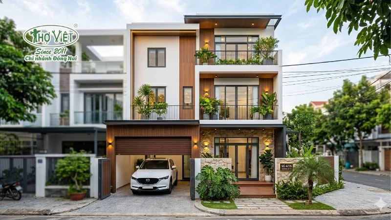 mẫu nhà 1 trệt 2 lầu 4x15 đáng xây