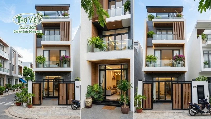mẫu nhà 1 trệt 2 lầu 4x15 đáng xây