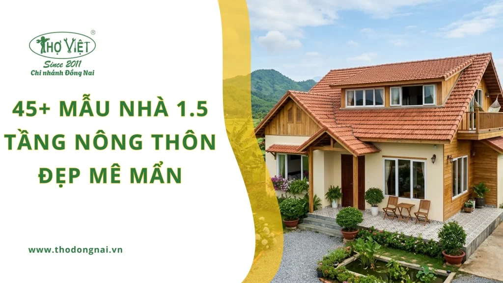 45+ mẫu nhà 1.5 tầng nông thôn đẹp mê mẩn