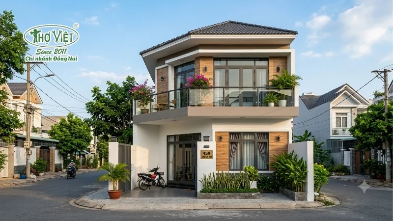 mẫu nhà 2 tầng đẹp giá 700 triệu theo phong cách