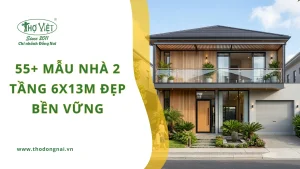 55+ mẫu nhà 2 tầng 6x13m đẹp bền vững