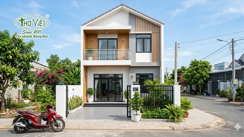 mẫu nhà 2 tầng đẹp giá 700 triệu theo phong cách