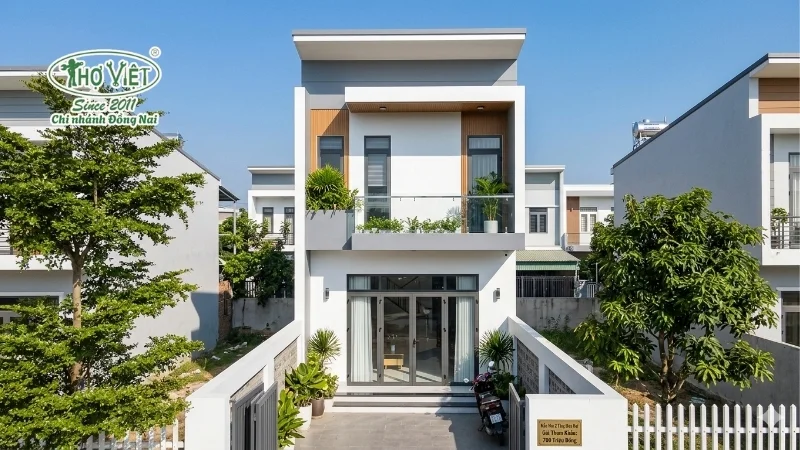 mẫu nhà 2 tầng đẹp giá 700 triệu theo phong cách