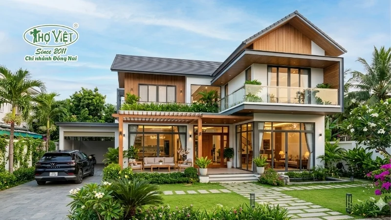 mẫu nhà cấp 4 2 tầng và đẹp nổi bật
