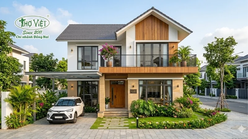 mẫu nhà cấp 4 2 tầng và đẹp nổi bật