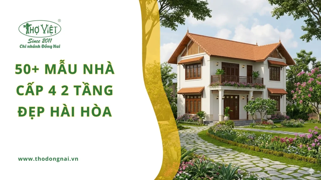 50+ mẫu nhà cấp 4 2 tầng đẹp hài hòa